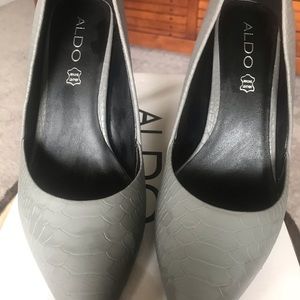 Waycien Aldo Medium Grey Leather Heels